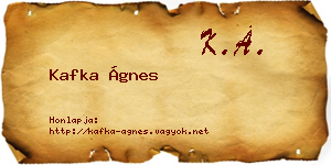 Kafka Ágnes névjegykártya